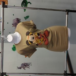 Military Safari Mickey Mouse Shirt, size MEDIUM Disney Shirt